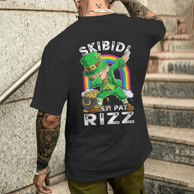 Irish Ruzz St Patrick's Day Irish Skibidi St Pat Rizz Men's T-shirt Back Print ...