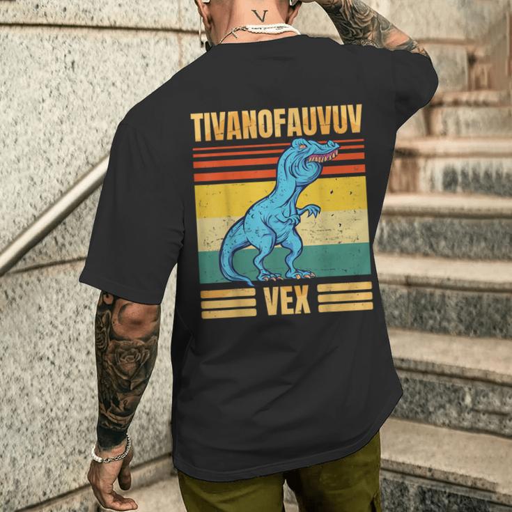 T-Rex Tyrannosaurus Tivanofauvuvex Meme T-Shirt mit Rückendruck Geschenke für Ihn