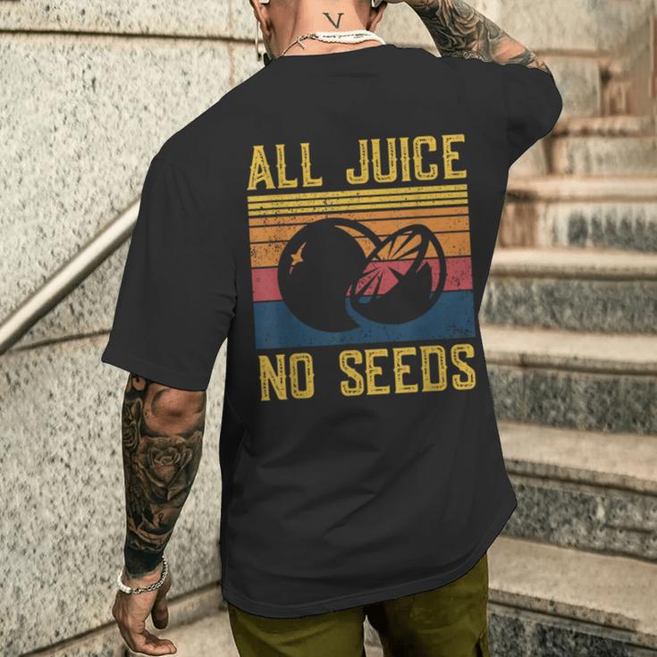 asectomy Set All Juice No Seed T-Shirt mit Rückendruck Geschenke für Ihn