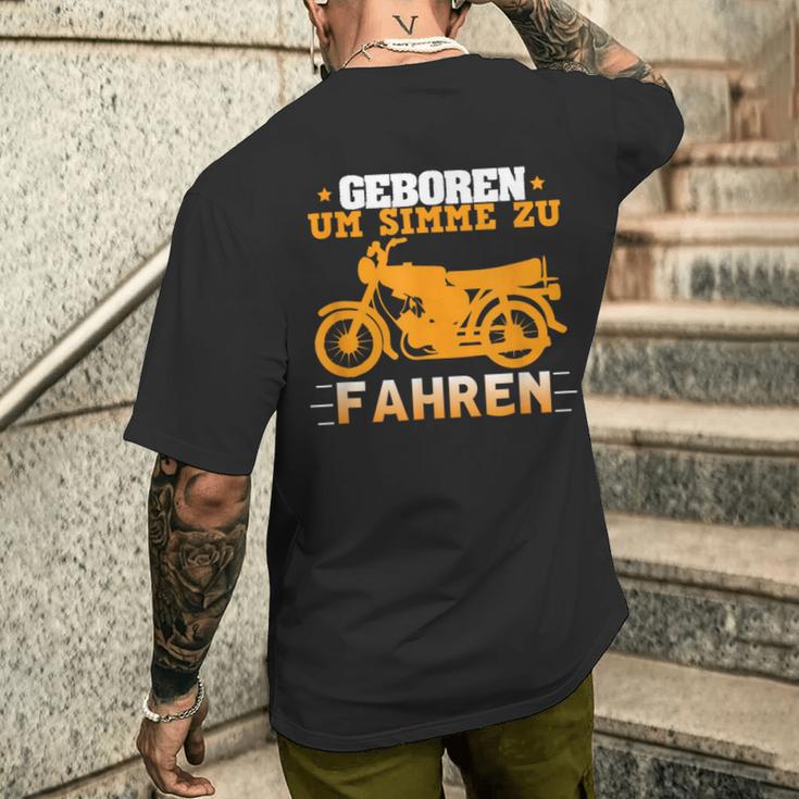 'Geboren Um S-51 Zu Fahren' Simson S51 Oldtimer T-Shirt mit Rückendruck Geschenke für Ihn