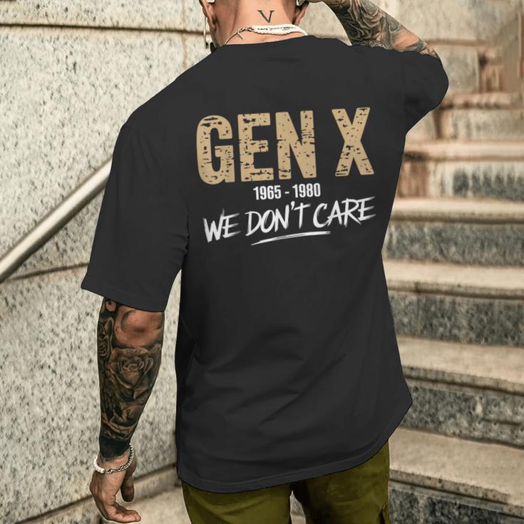 Gen X 1965-1980 We Don't Care Generation Xintage T-Shirt mit Rückendruck Geschenke für Ihn