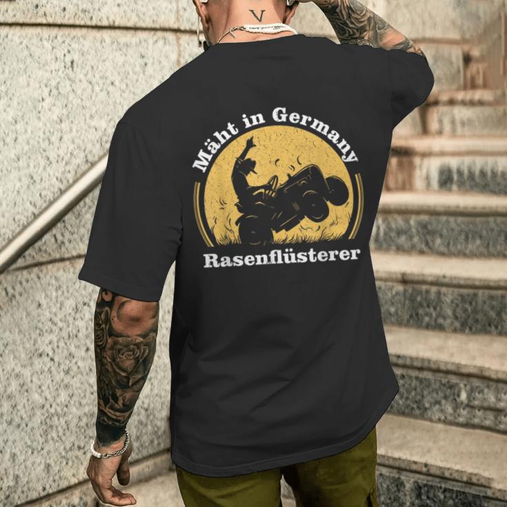 With German Lawnmower Lawn Mowing T-Shirt mit Rückendruck Geschenke für Ihn