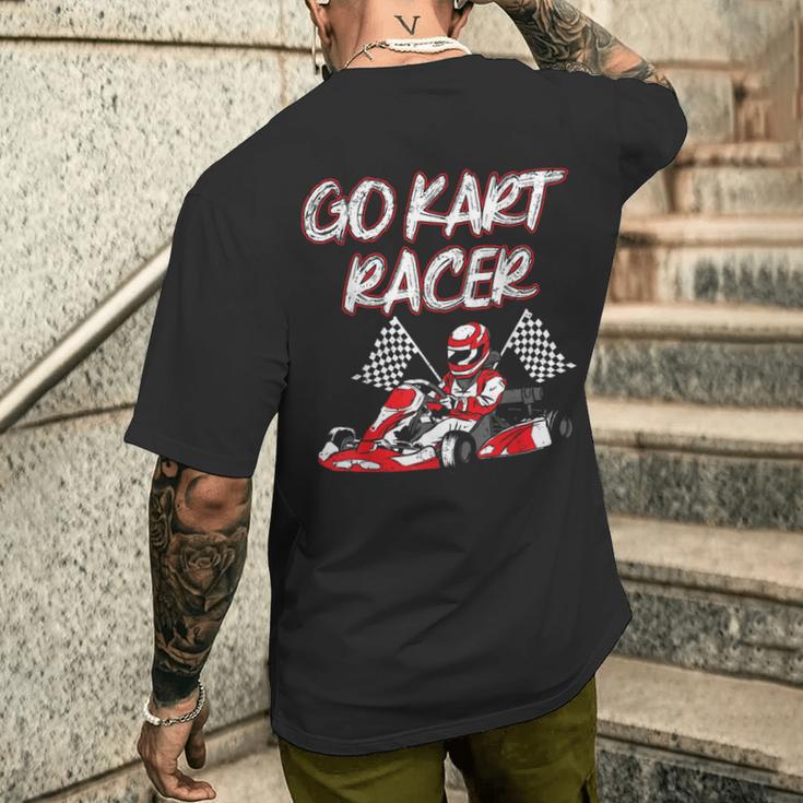 Go Kart Racer Red Kart Racing Kart T-Shirt mit Rückendruck Geschenke für Ihn