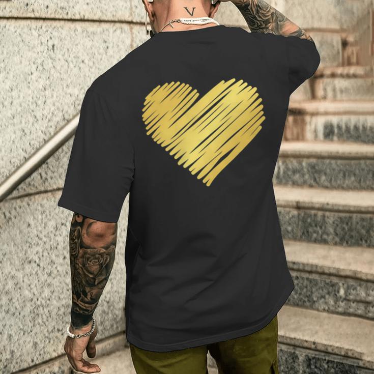 Golden Heart T-Shirt mit Rückendruck Geschenke für Ihn