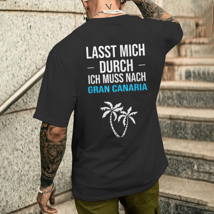 Gran Canaria Canary And Sayings T-Shirt mit Rückendruck Geschenke für Ihn