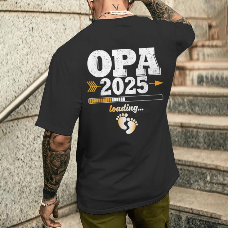 Grandpa 2025 Loading Expectant Grandpa T-Shirt mit Rückendruck Geschenke für Ihn