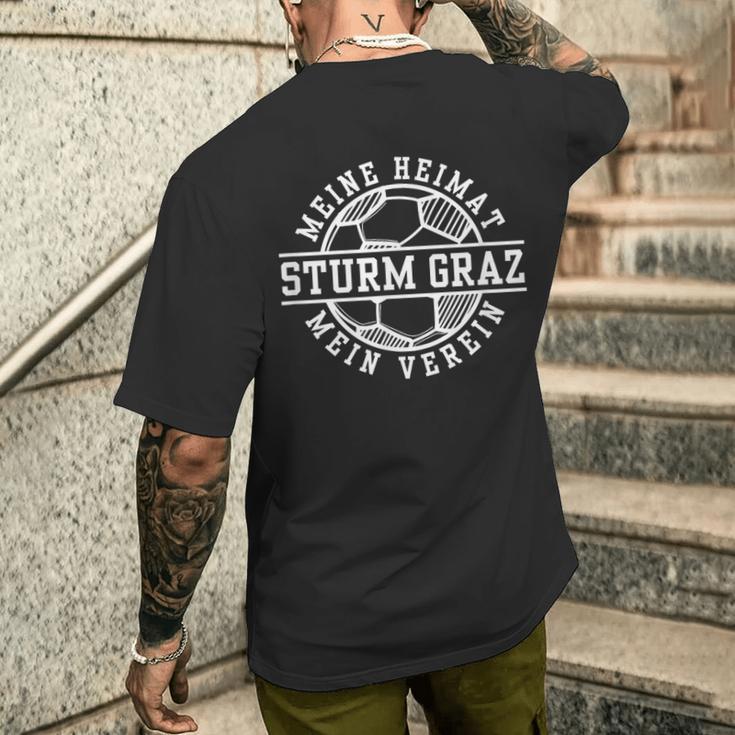 Graz Sturm Football Home Fan Styria Austria Stadium T-Shirt mit Rückendruck Geschenke für Ihn