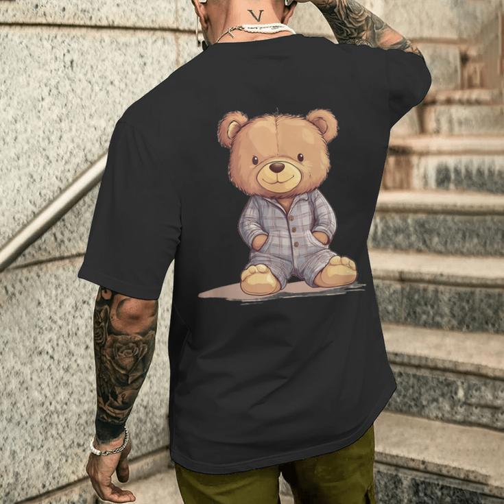 Great Teddy Bear In Soft And Cosy Pyjamas T-Shirt mit Rückendruck Geschenke für Ihn