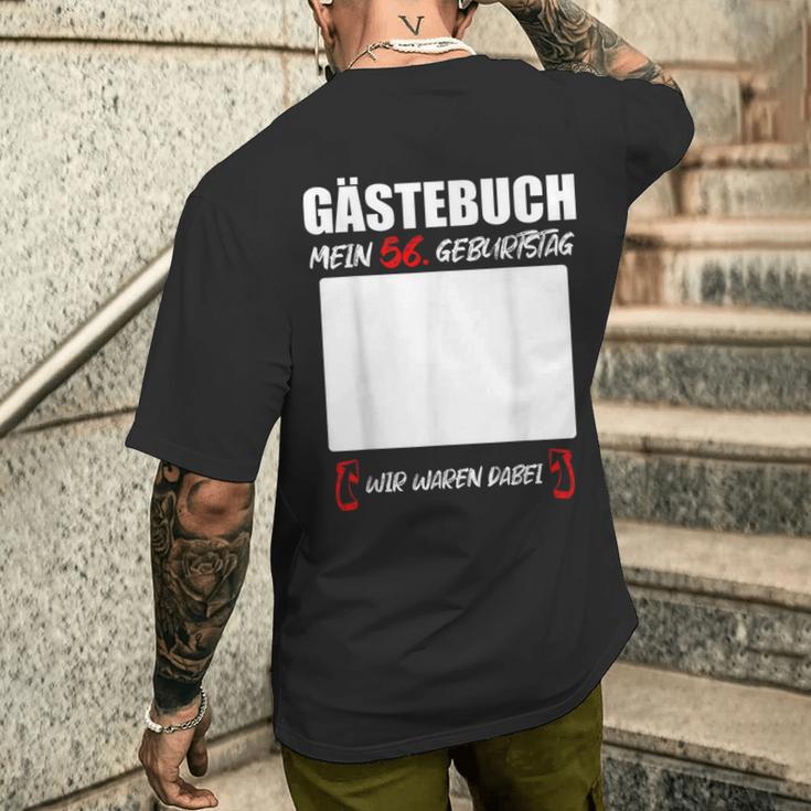 Guest Book 56Th Birthday Signatures Party T-Shirt mit Rückendruck Geschenke für Ihn