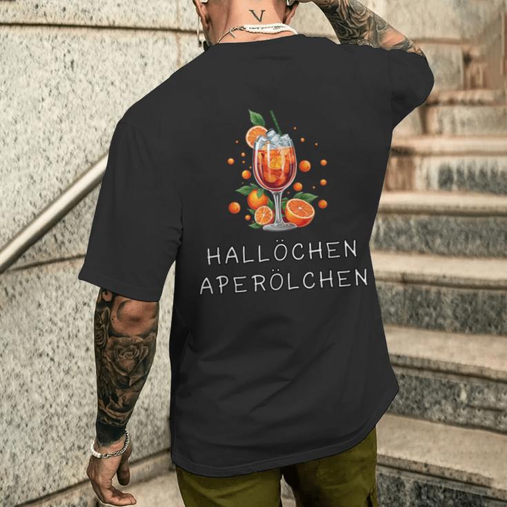 Hallöchen Aperölchen Cocktail Fancy Dress Spritz Costume T-Shirt mit Rückendruck Geschenke für Ihn