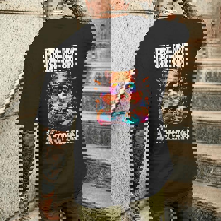 Hamster Nerv Nicht Bin Am Zocken Am Zocken Gaming T-Shirt mit Rückendruck Geschenke für Ihn