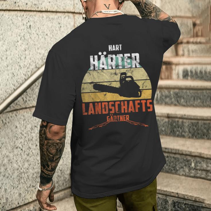 Hard Hardener Landscaper Chainsawintage T-Shirt mit Rückendruck Geschenke für Ihn