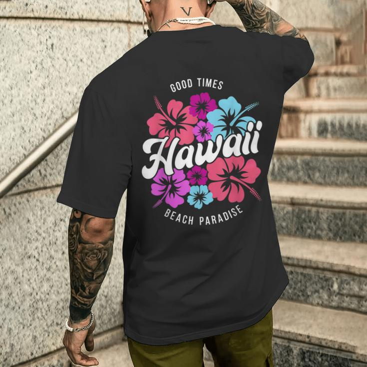 Hawaii Waikiki Surfing T-Shirt mit Rückendruck Geschenke für Ihn