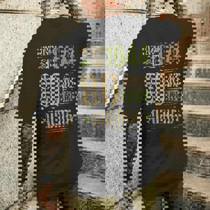 Hecho En 1944 80 Años Guerra Aniversarios Amigos Perfecto Camiseta Hombre Estampado Espalda Regalos para él