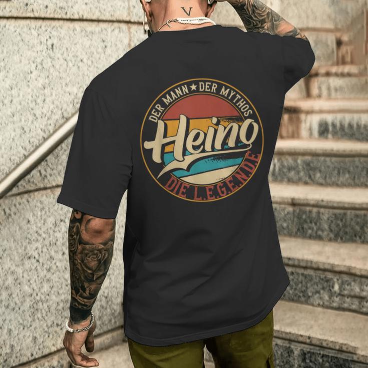 Heino The Man Of Mythos The Legend First Name T-Shirt mit Rückendruck Geschenke für Ihn