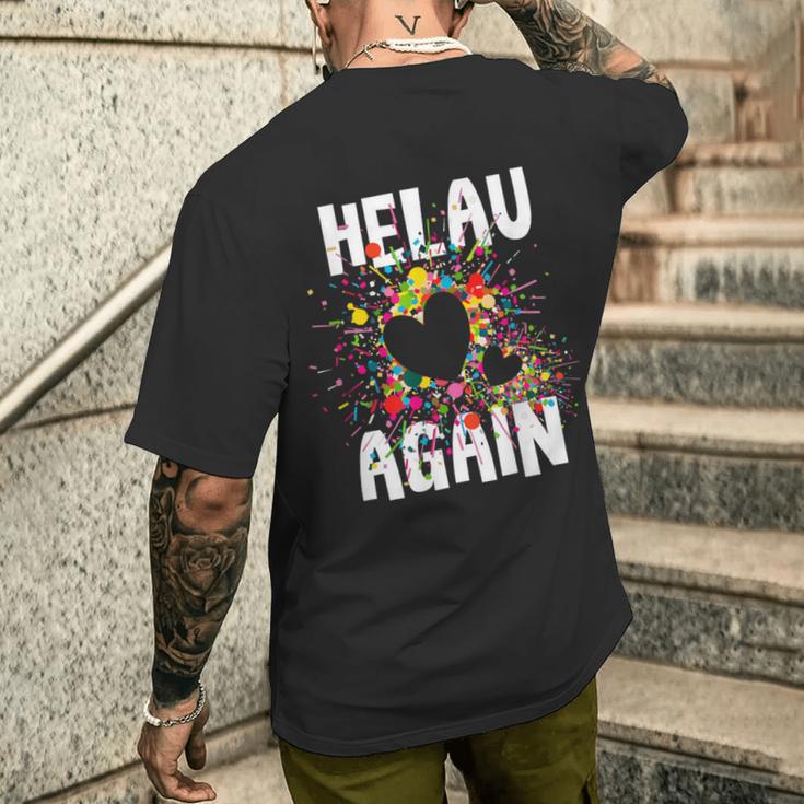 Helau Again Carnival Party Costume Confetti T-Shirt mit Rückendruck Geschenke für Ihn