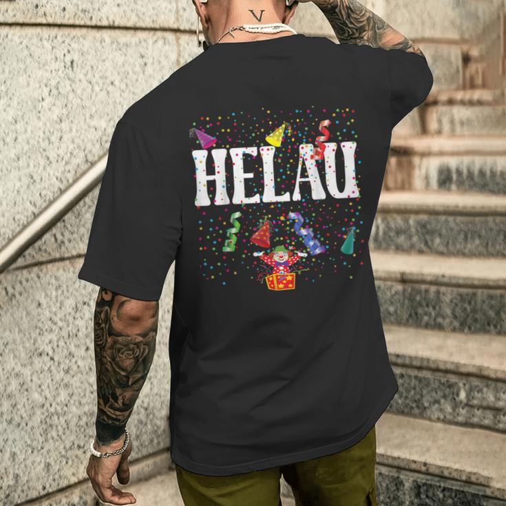 Helau Carnival Jecken Kölle Alaaf Fancy Dress Costume Cologne T-Shirt mit Rückendruck Geschenke für Ihn