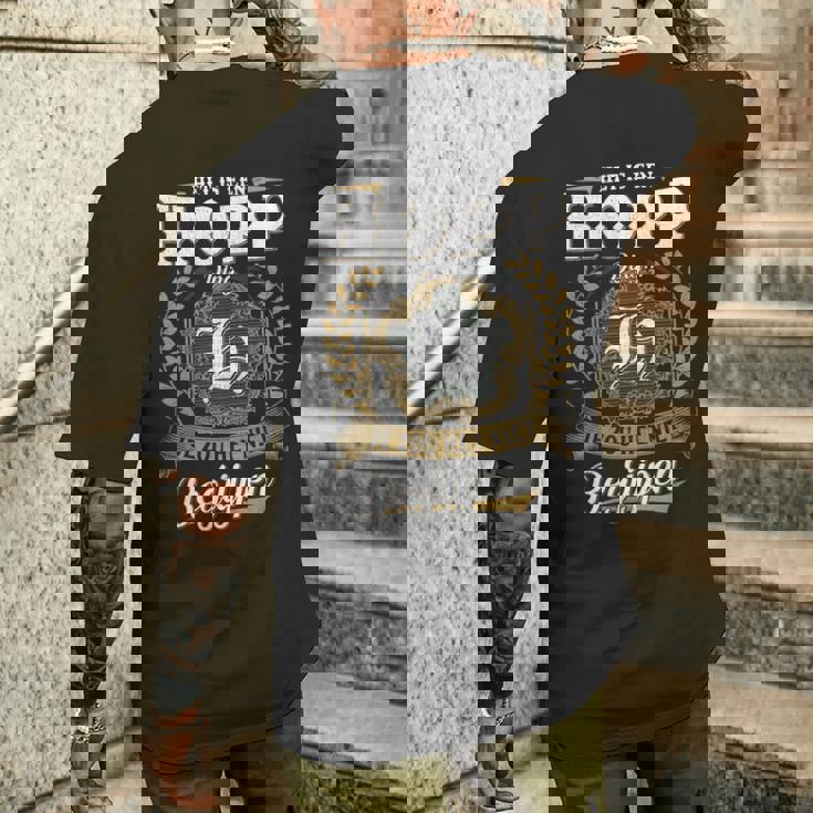 Het Is Een Hopp Ding Je Zou Het Niet Begrijpen Hopp Naam T-Shirt mit Rückendruck Geschenke für Ihn