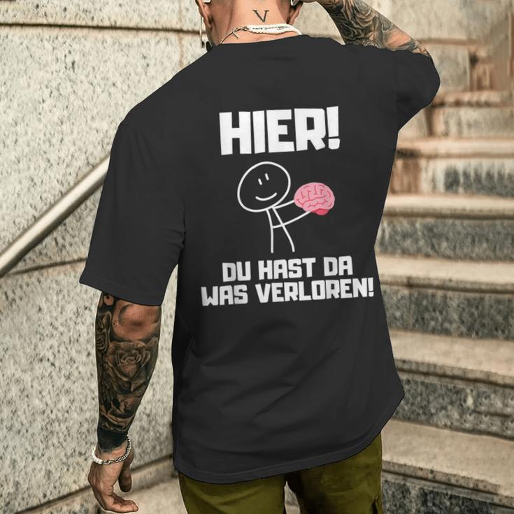 Hier Du Hast Da Waserloren T-Shirt mit Rückendruck Geschenke für Ihn