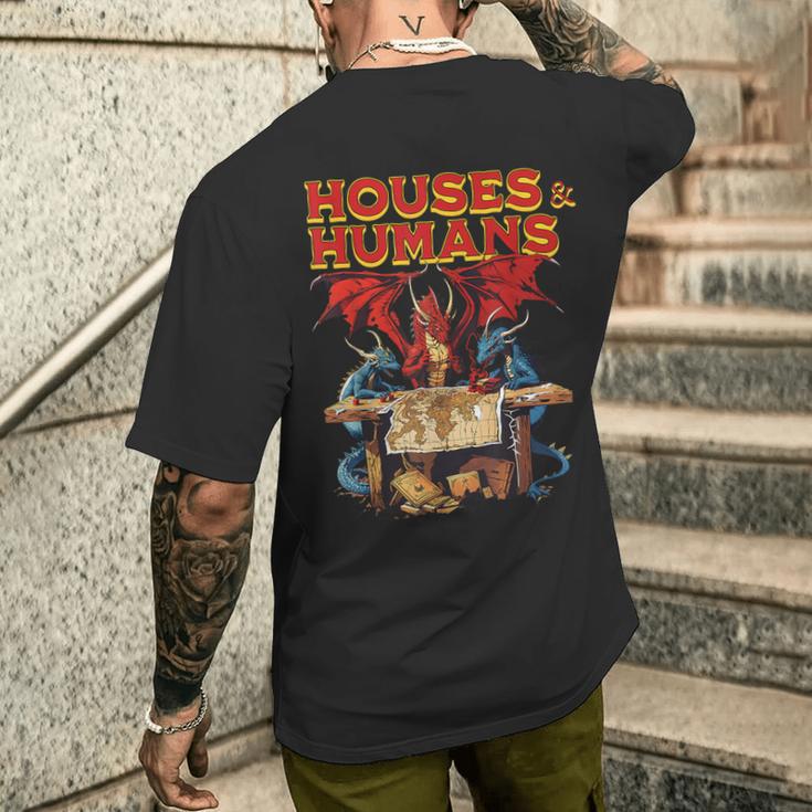 Houses And Humans Gamer Gamingintage Retro 90S T-Shirt mit Rückendruck Geschenke für Ihn