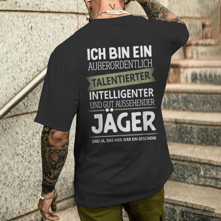 Hunting Deer Hunting Wild Hunter T-Shirt mit Rückendruck Geschenke für Ihn