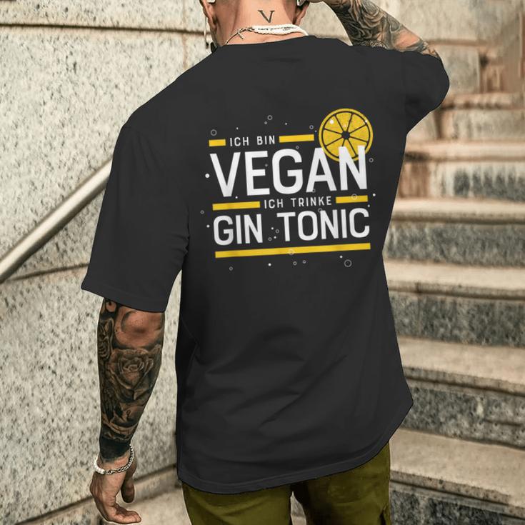 Ich Binegan Ich Trinke Gin Tonic X Lecker Gin T-Shirt mit Rückendruck Geschenke für Ihn