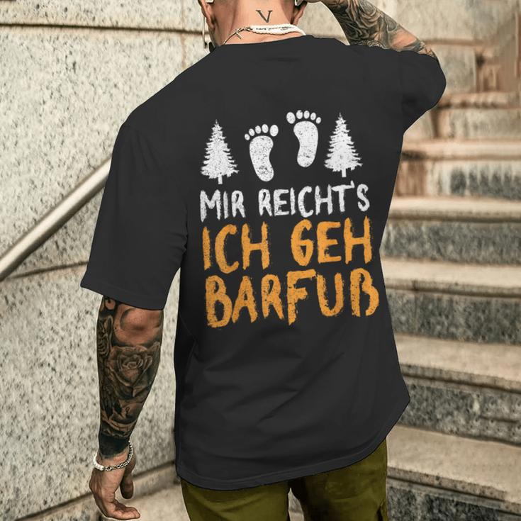 Ich Geh Barefoot Nature Earthing Barefoot Barefoot T-Shirt mit Rückendruck Geschenke für Ihn