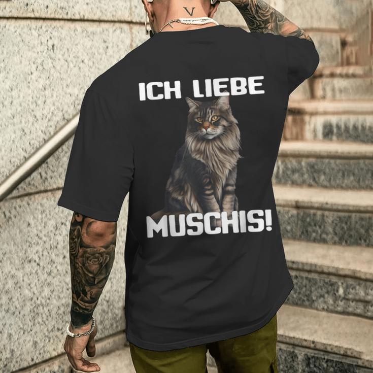 Ich Liebe Muschis I Love T-Shirt mit Rückendruck Geschenke für Ihn