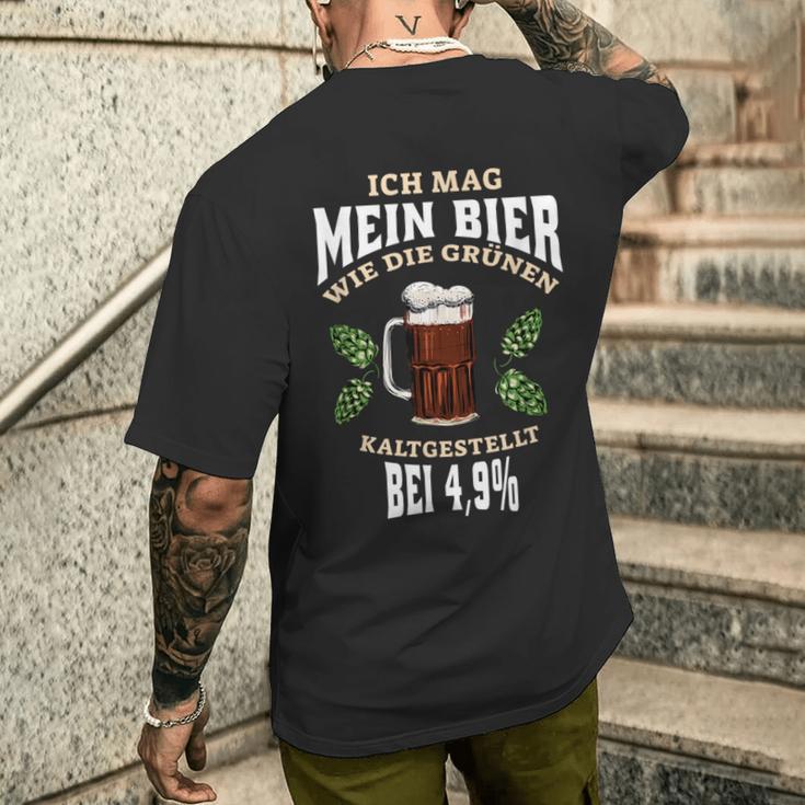 Ich Mag Mein Bier Kaltgestellt T-Shirt mit Rückendruck Geschenke für Ihn