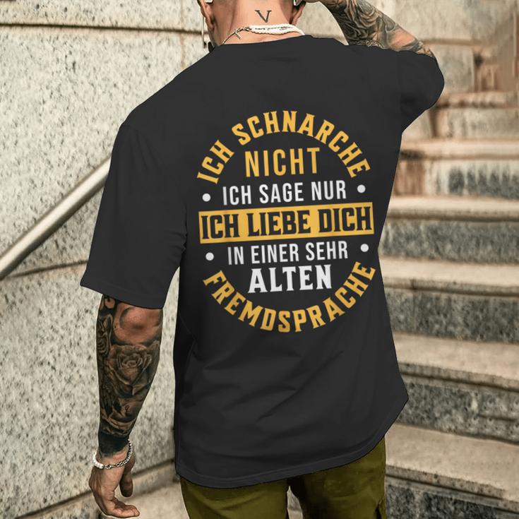 Ich Schnarche Nicht Schnarcher Saying Snoring T-Shirt mit Rückendruck Geschenke für Ihn