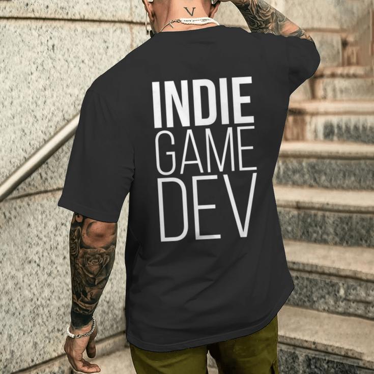 Indie Game Dev Developer Men's Back Print T-Shirt - Monsterry