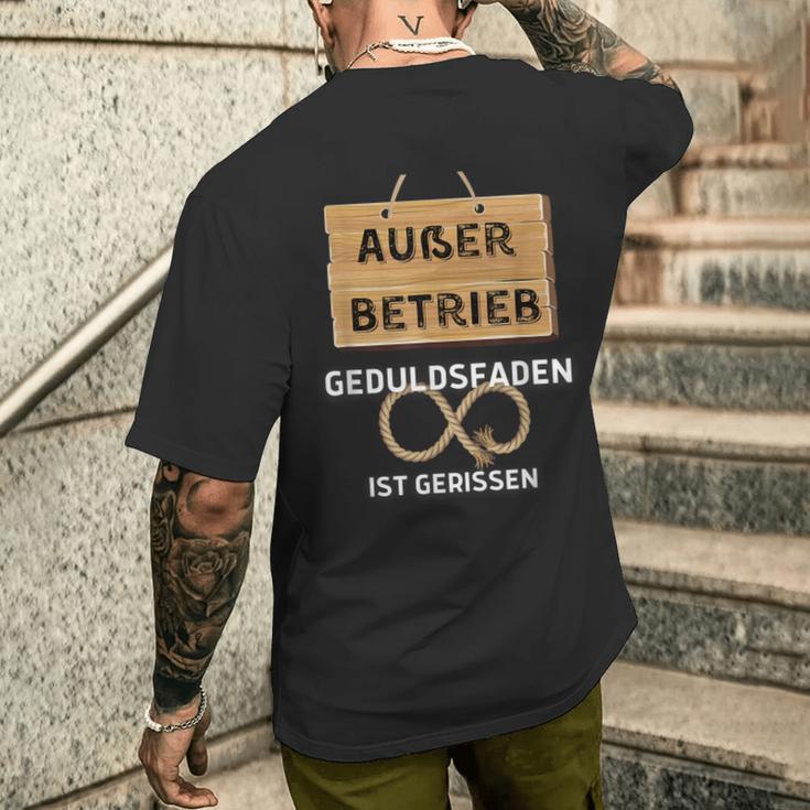 Ironie Office Auser Betriebs Auser Betriebs T-Shirt mit Rückendruck Geschenke für Ihn