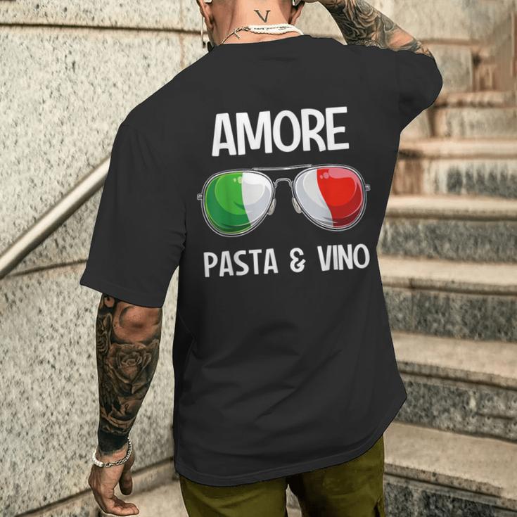 Italia Dialect Italian Amore Pasta &Ino S T-Shirt mit Rückendruck Geschenke für Ihn