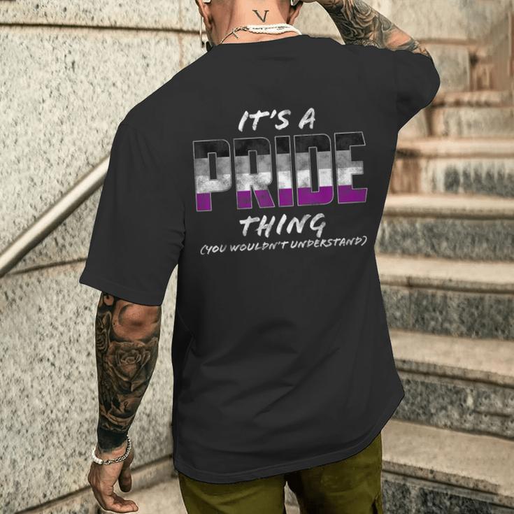 It's A Pride Thing Asexual Pride Flag T-Shirt mit Rückendruck Geschenke für Ihn