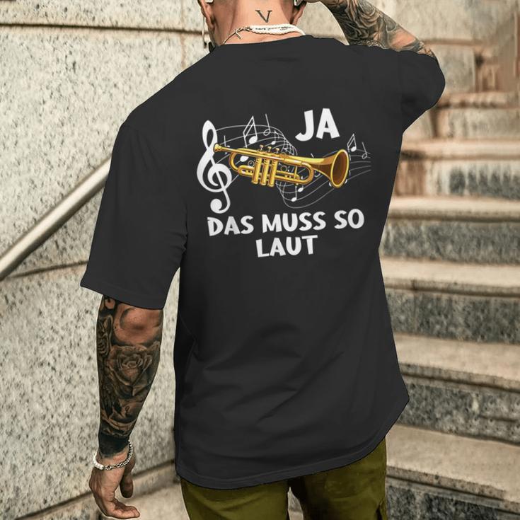 Ja Das Muss So Laut Trumpete Music T-Shirt mit Rückendruck Geschenke für Ihn