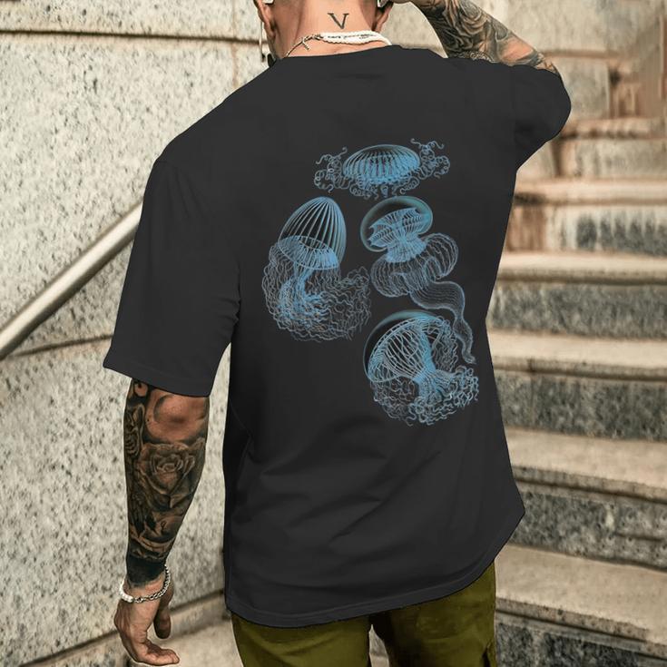 Jellyfish Ocean Lover Bioluminescent Sea Animals T-Shirt mit Rückendruck Geschenke für Ihn