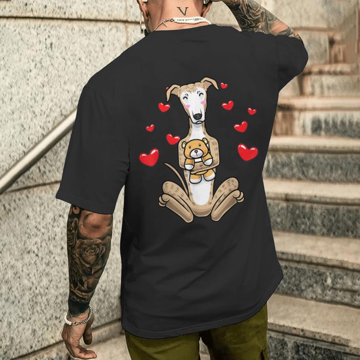 Kawaii Galgo Español Dog Cuddly Toy Spanish Greyhound T-Shirt mit Rückendruck Geschenke für Ihn