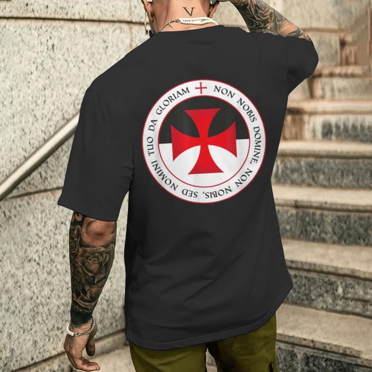 Knights Templar Cross And Seal Knight T-Shirt mit Rückendruck Geschenke für Ihn