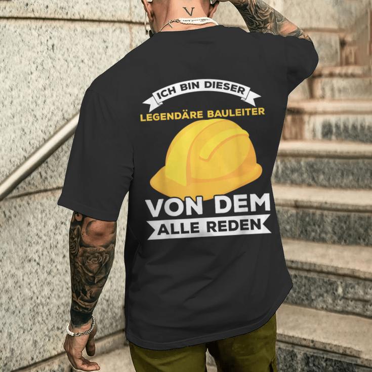 Legendary Construction Manager Builder Construction Site Saying T-Shirt mit Rückendruck Geschenke für Ihn