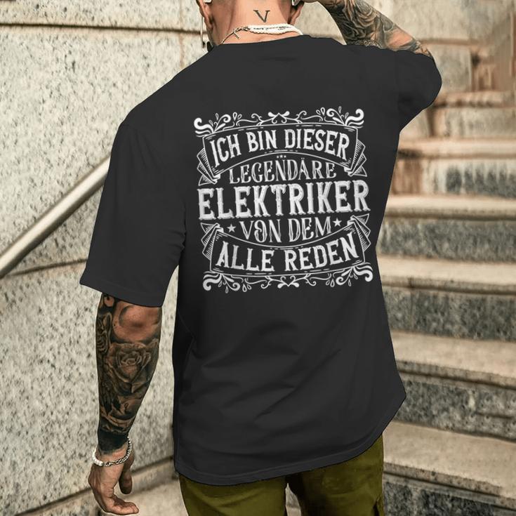 Legendary Electronician Work & Work Electrician T-Shirt mit Rückendruck Geschenke für Ihn