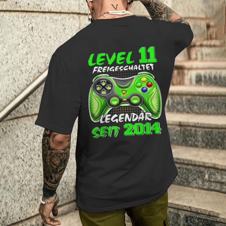 Level 11 Birthday Boy Gamer 2014 11Er Birthday T-Shirt mit Rückendruck Geschenke für Ihn