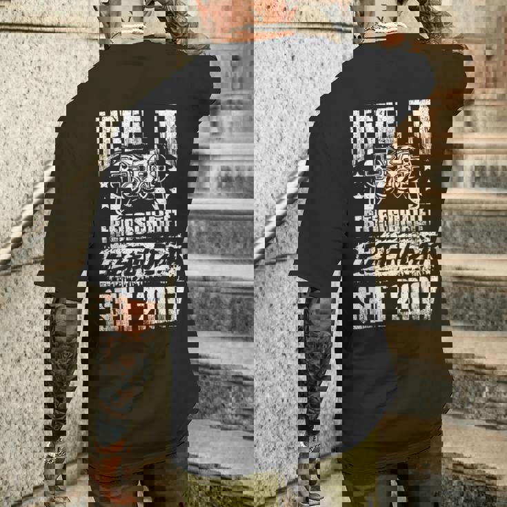Level 18 Geburtstag Junge Gamer Mann Dekoolljährig 2007 T-Shirt mit Rückendruck Geschenke für Ihn