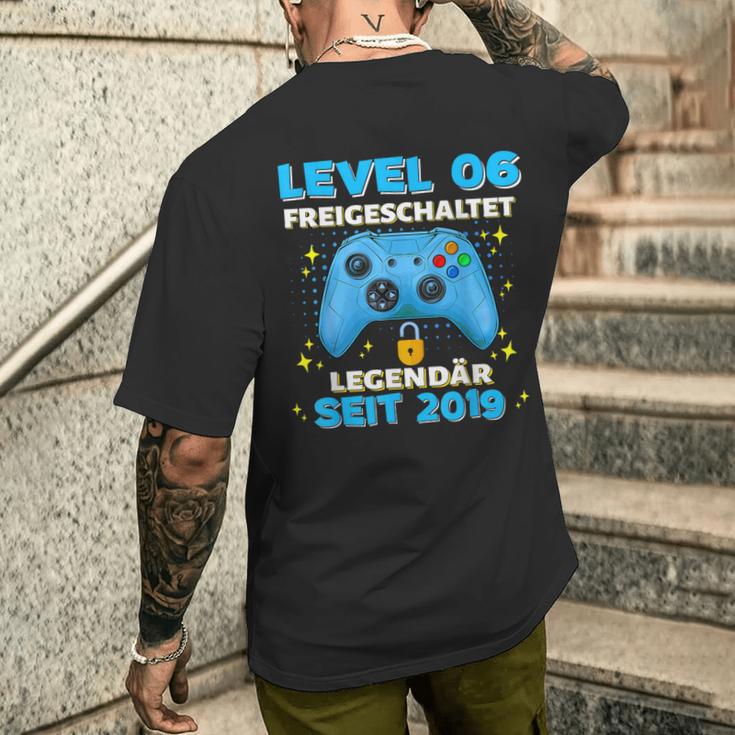 Level 6 Jahre Geburtstags Junge Gamer 2019 Geburtstag T-Shirt mit Rückendruck Geschenke für Ihn