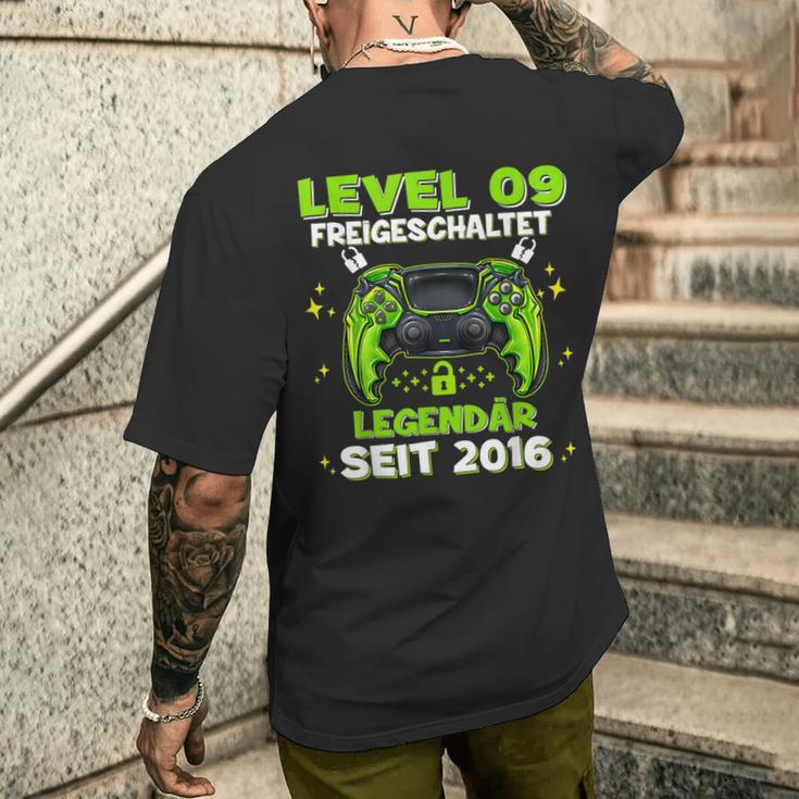 Level 9 Years Birthday Young Gamer 2016 Birthday T-Shirt mit Rückendruck Geschenke für Ihn