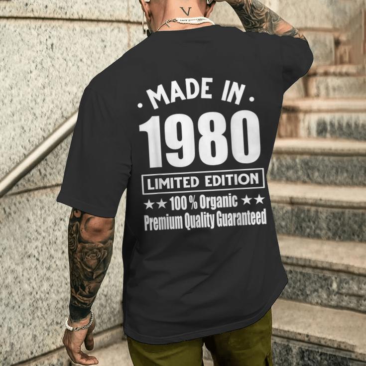 Limited Edition 1980 Birthday 1980 Geboren Jahrgang 1980 T-Shirt mit Rückendruck Geschenke für Ihn