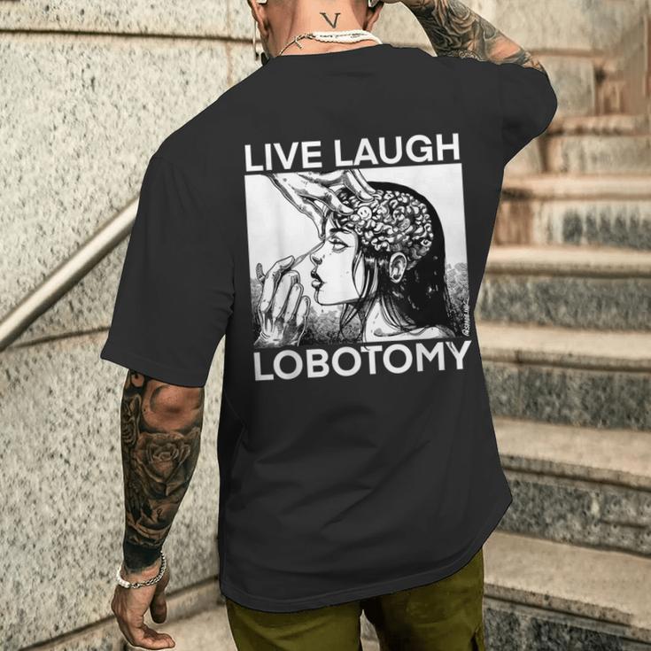 Live Laugh Lobotomy Spade Ink T-Shirt mit Rückendruck Geschenke für Ihn