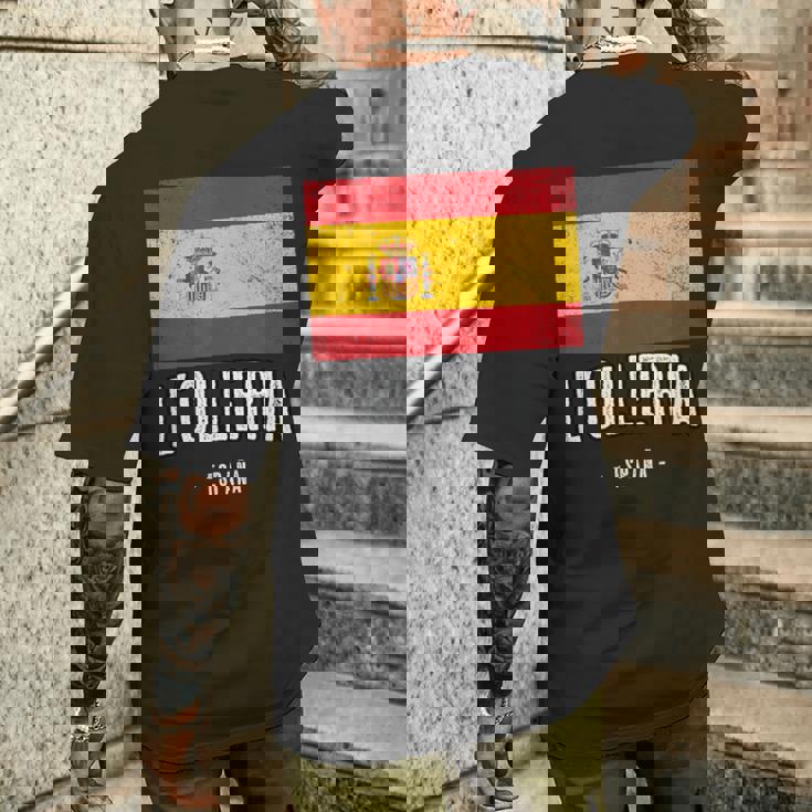 L'olleria España Souvenir Ciudad Bandera Camiseta Hombre Estampado Espalda Regalos para él