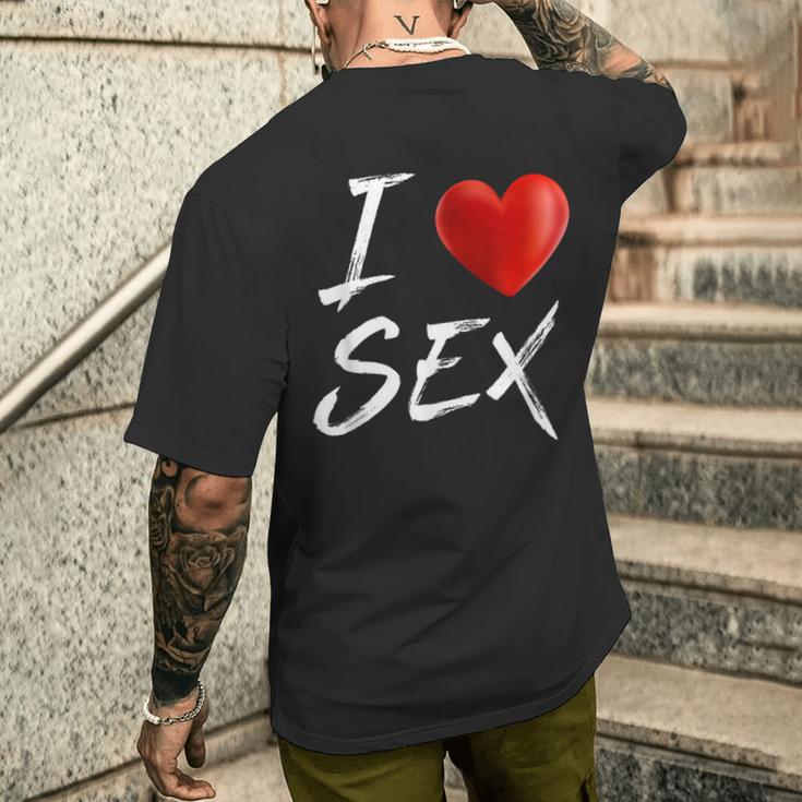 I Love Heart Sex T-Shirt mit Rückendruck Geschenke für Ihn