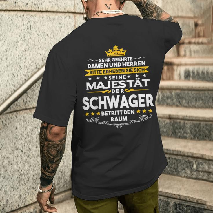 His Majesty Der Schwager Entry Den Raum T-Shirt mit Rückendruck Geschenke für Ihn