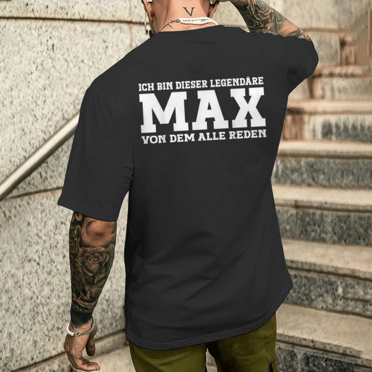 Max First Name Saying Max T-Shirt mit Rückendruck Geschenke für Ihn